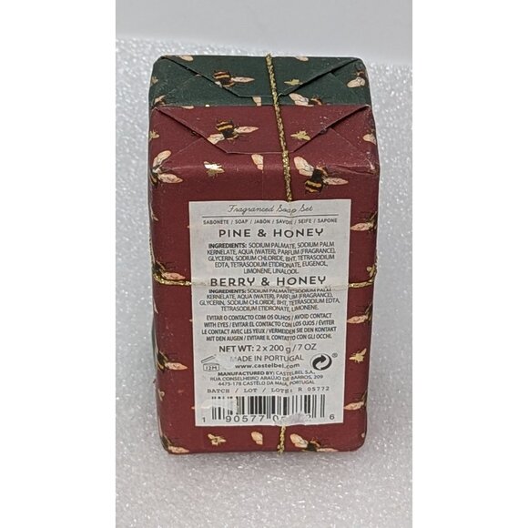 Castelbel Fragranced Soap Set Of Two 200g Pine & Honey & Berry & Honey 7 oz each - Picture 2 of 3